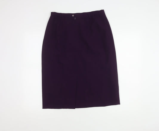Viyella Women's Purple Pencil Skirt Size 14
