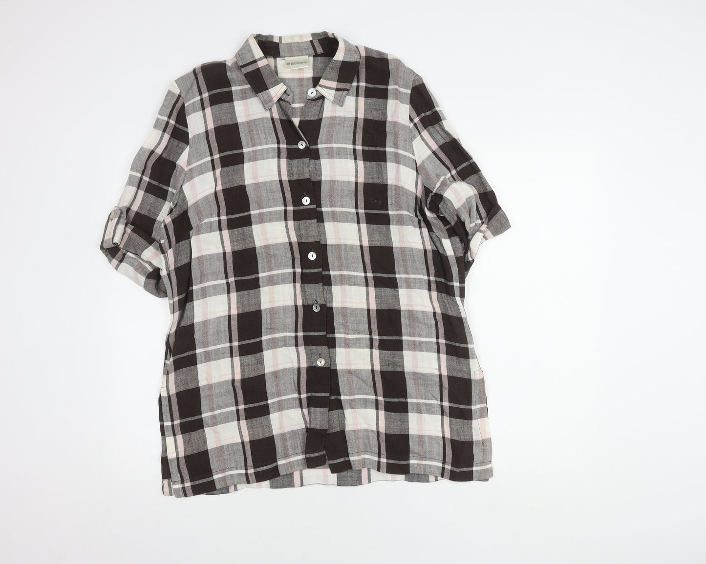 Eastex Women's Multicoloured Check Button-Up Shirt