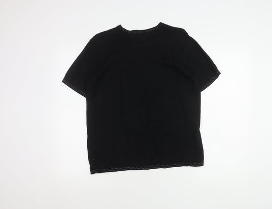 Alexon Women's Black L Knit Half Sleeve Top