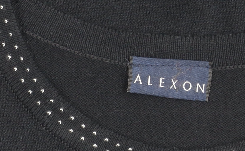 Alexon Women's Black L Knit Half Sleeve Top