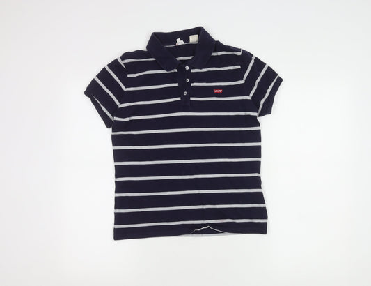 Levi's Women's Multicoloured Striped Polo Shirt M