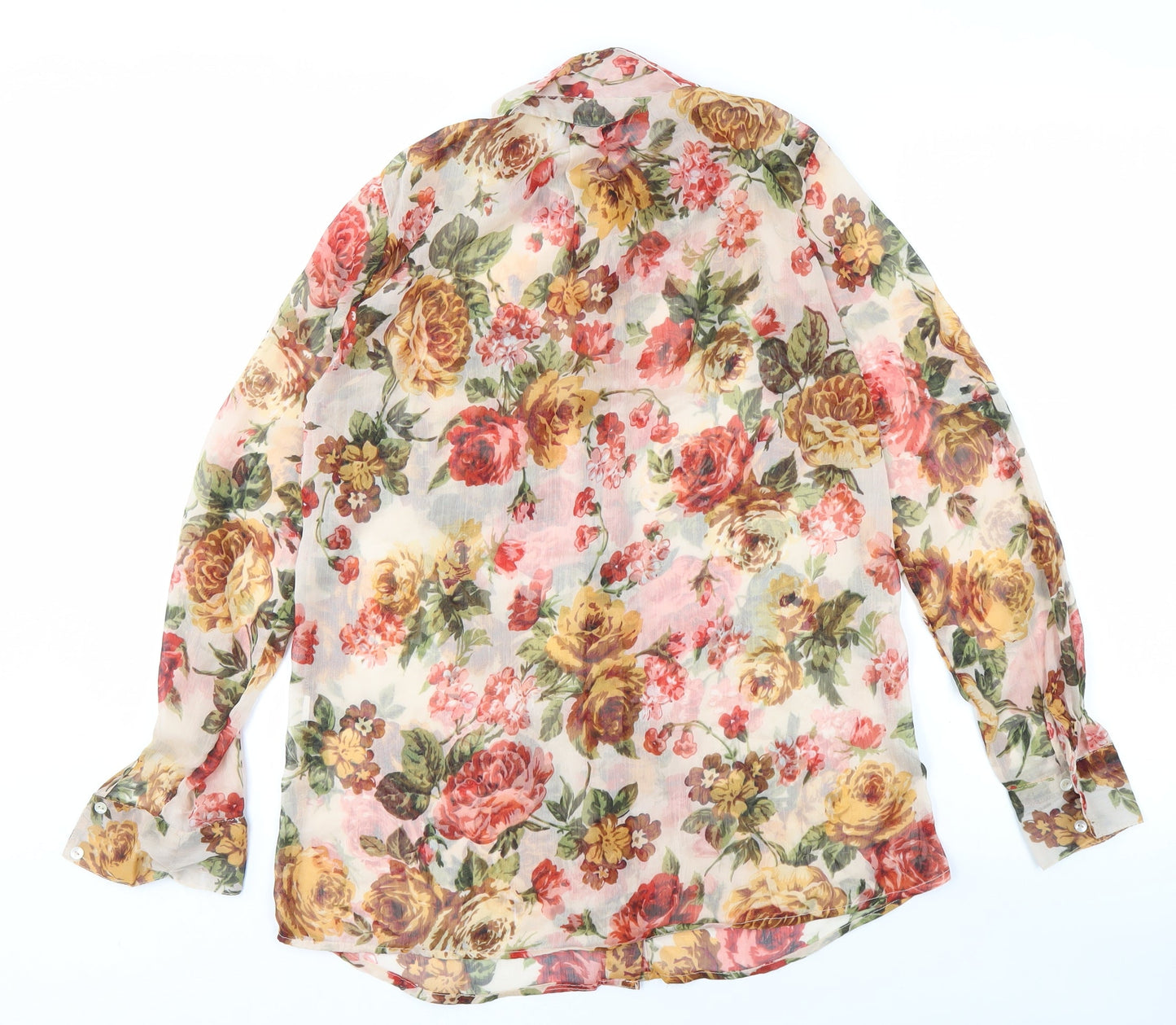 Stradivarius Women's Floral Blouse, Multicolour, Size S