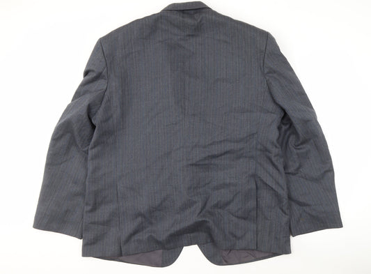 Pinstripe Men’s Regular Grey Blazer 50
