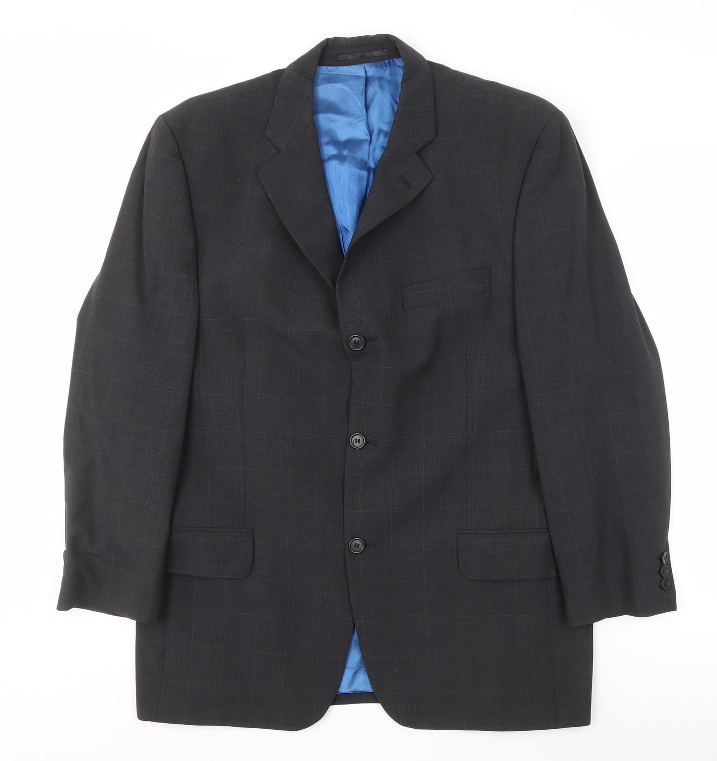 Daniel Hechter Men's Grey Check 40 Short Blazer