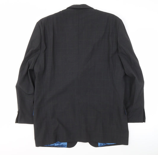 Daniel Hechter Men's Grey Check 40 Short Blazer