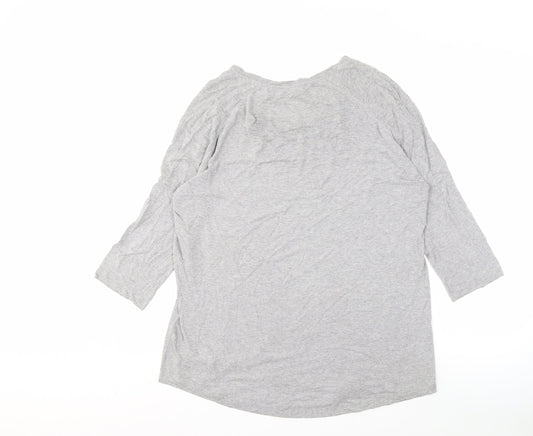 Hobbs Women's Grey 3/4 Sleeve T-Shirt Size S