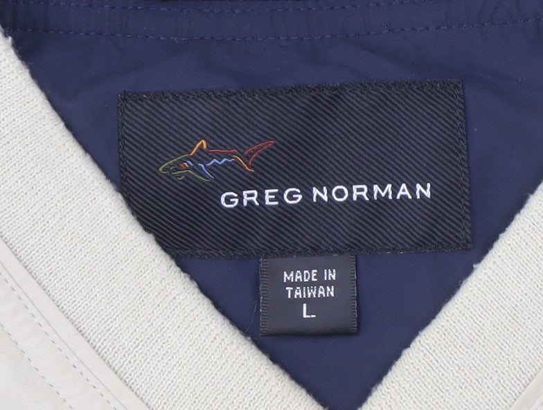 Greg Norman Men's Beige Waistcoat, Large, Casual