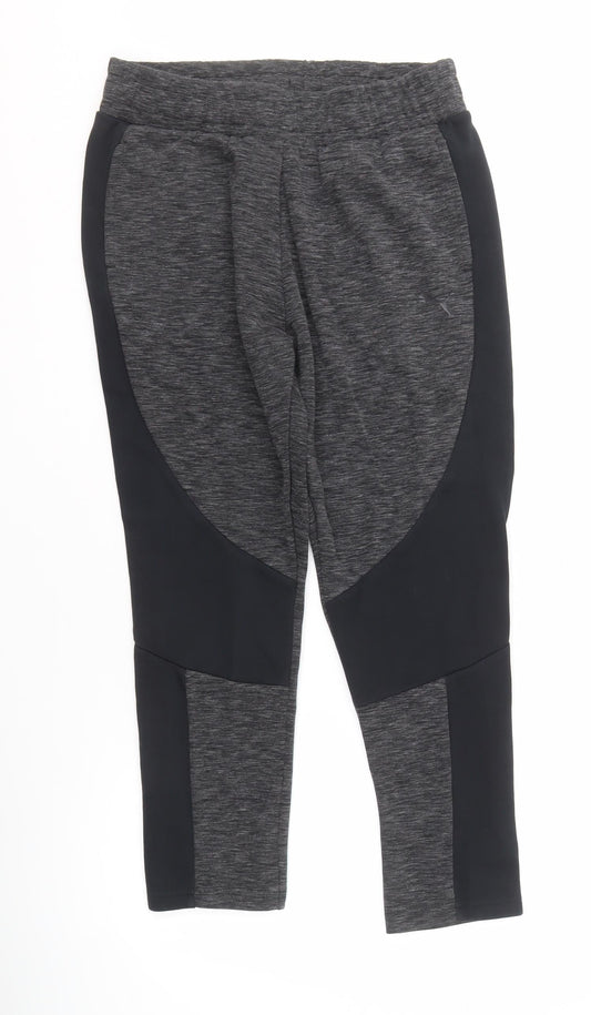Additional front view of Puma Men's Grey Jogger Trousers, size M
