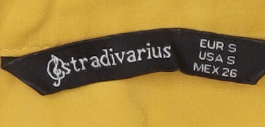Stradivarius Women's Yellow Button-Up Shirt, Size S
