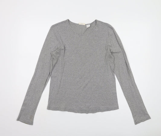 Calvin Klein Women's Grey Long Sleeve T-Shirt Size L