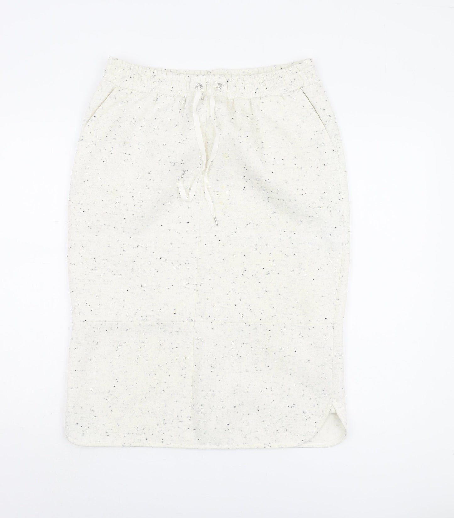 Massimo Dutti Women’s Ivory Midi Skirt, Size 12