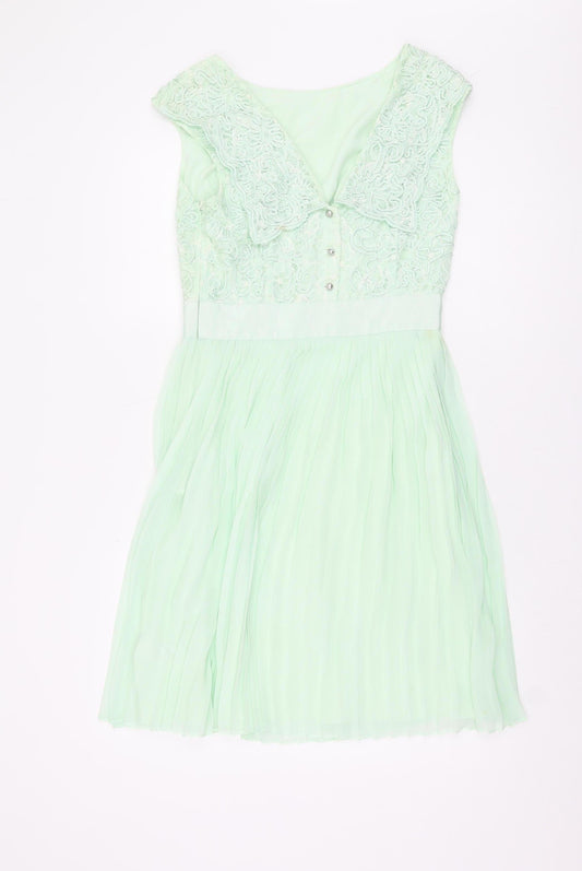 Ted Baker Women's Green Fit & Flare Dress Size 6