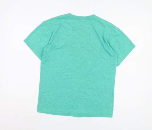 Disney Women’s Green T-Shirt M - Casual Cartoon Crew Neck