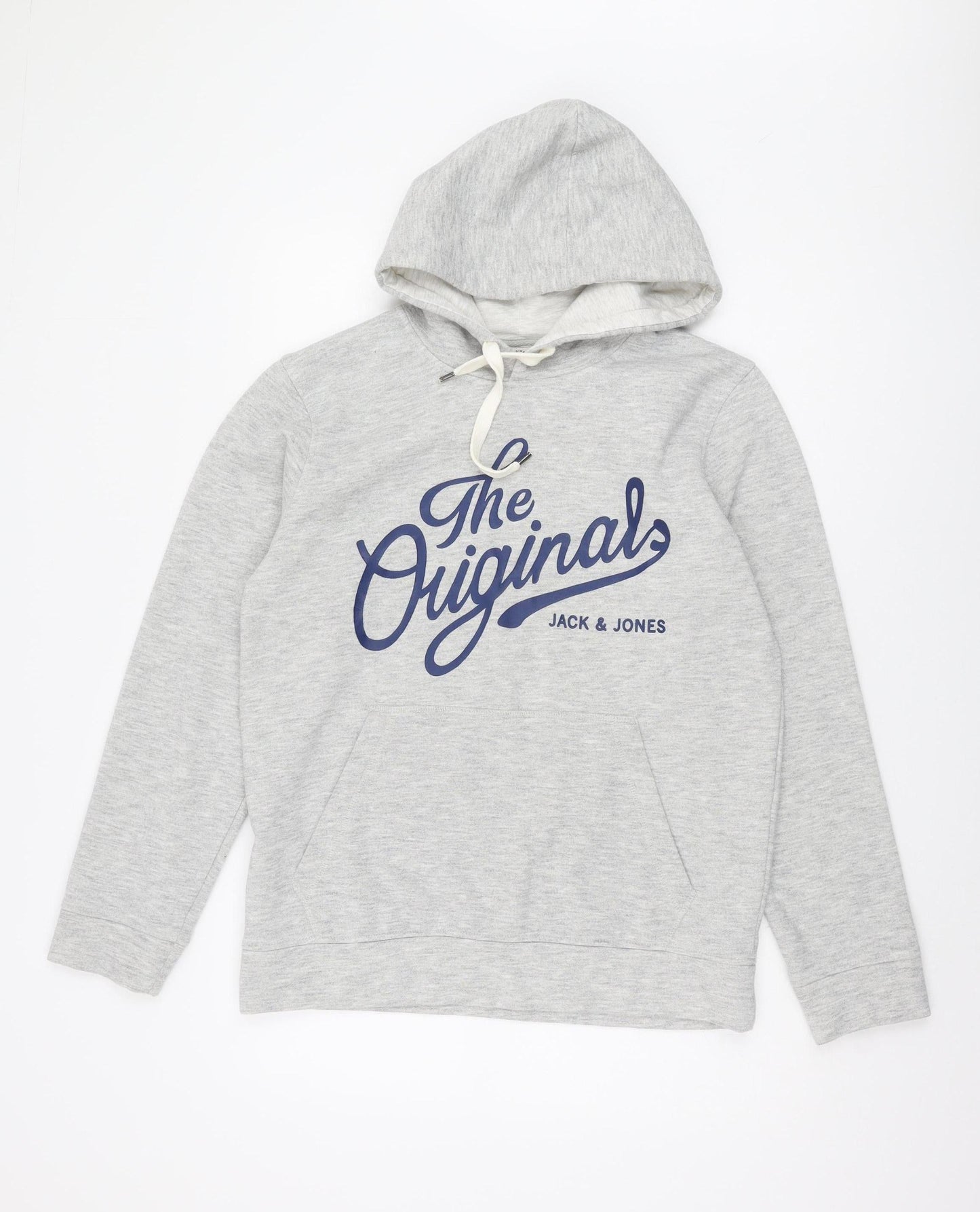 Jack & Jones Men's Grey Pullover Hoodie L