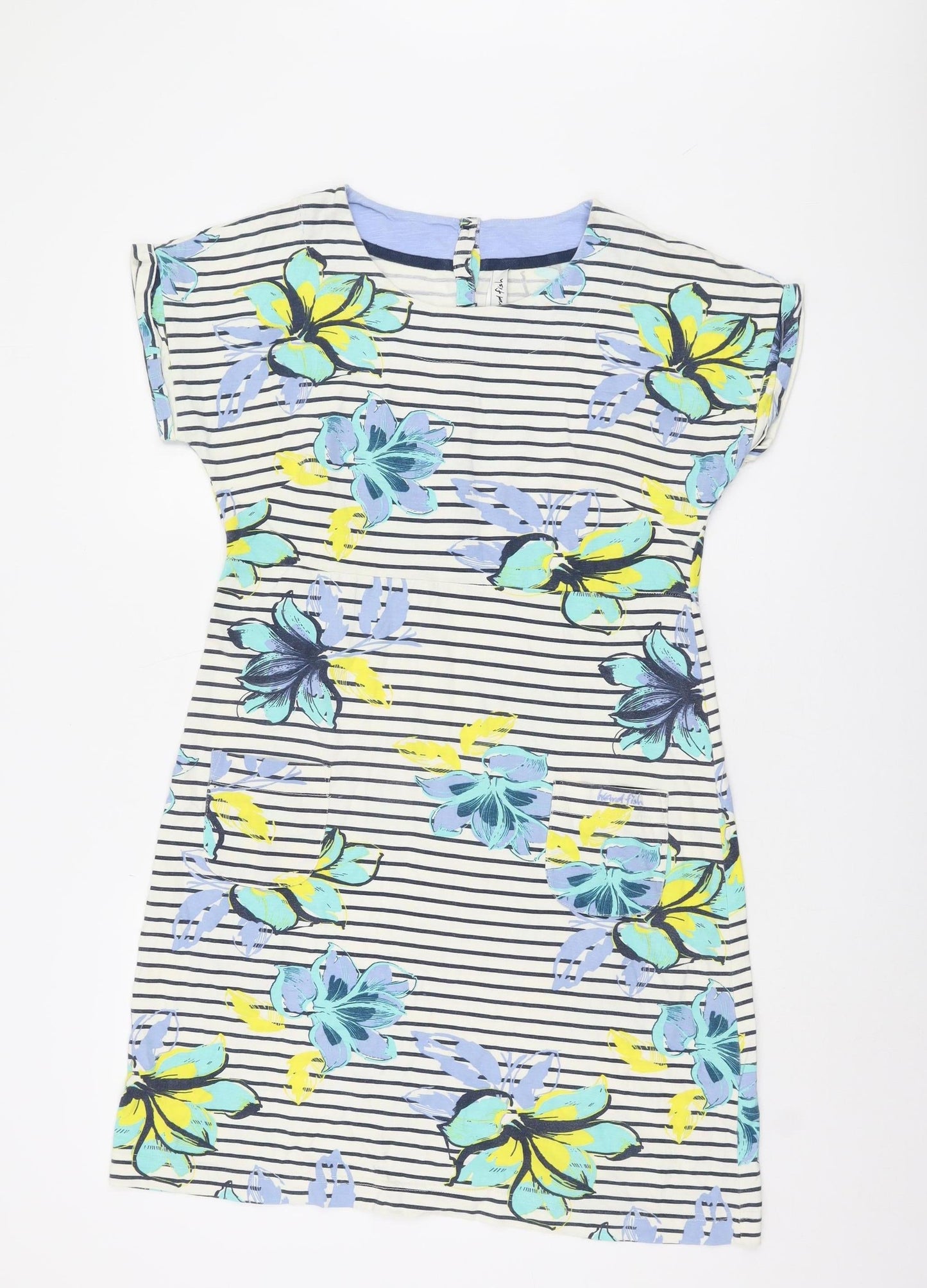 Weird Fish Women's Blue Floral Dress Size 12