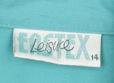 Eastex Women's Blue Button-Up Shirt Size 14