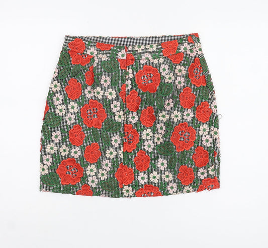 Topshop Women's Floral Mini Skirt UK 12