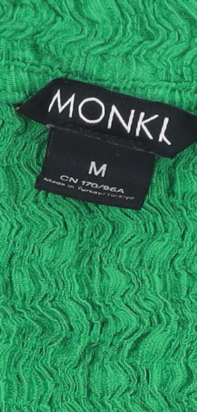 Monki Women's Green Button-Up Shirt Size M