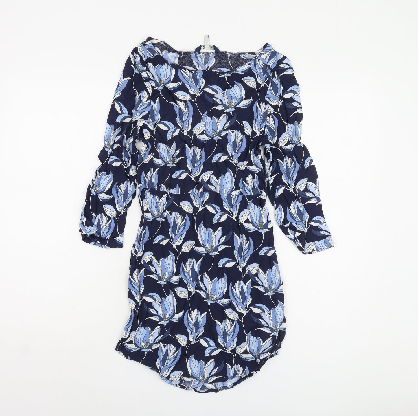 Joules Women's Blue Floral Dress, Size 8, Viscose