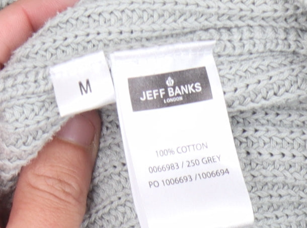 Jeff Banks Men’s Grey Cotton Pullover, Medium