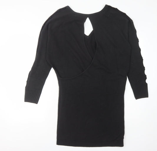 Firetrap Women's Black Jumper Dress M V-Neck