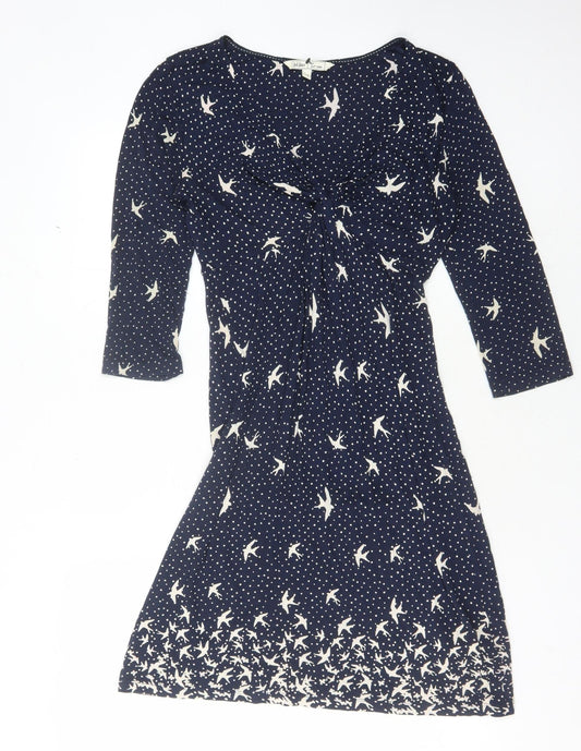 FatFace Women's Blue Animal Print Dress Size 10