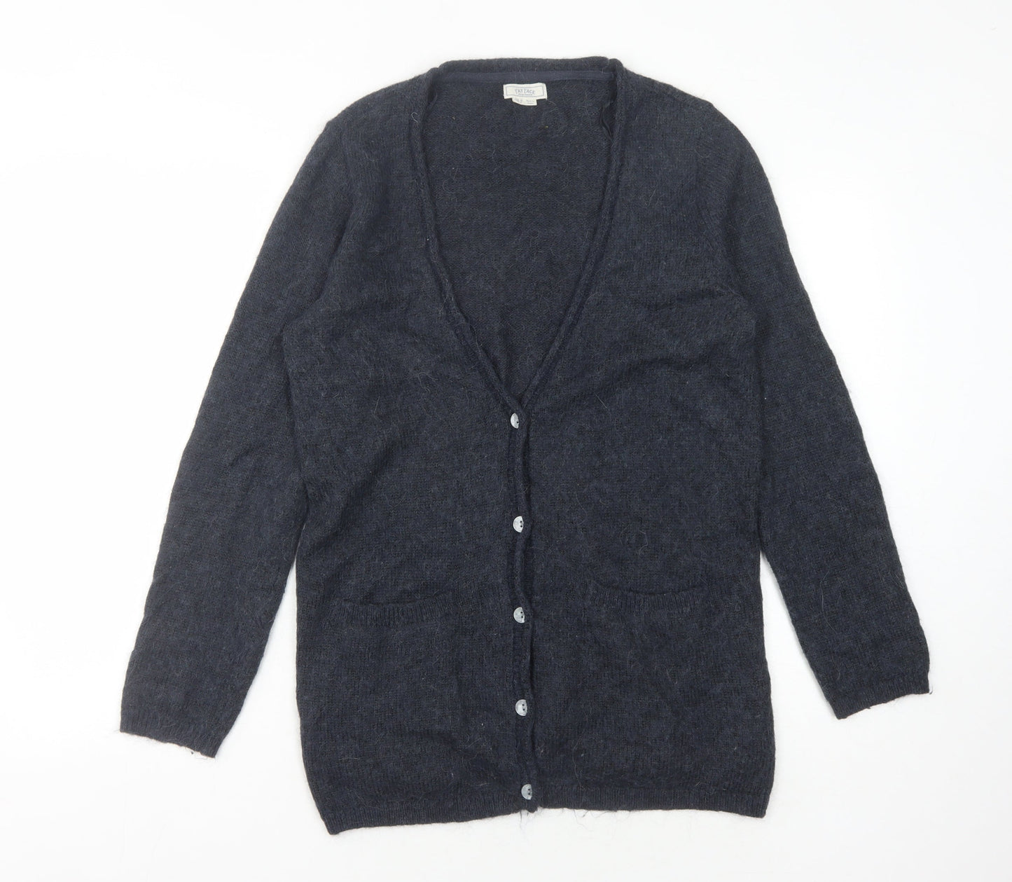 Fat Face Women's Black Cardigan V-Neck Size 12
