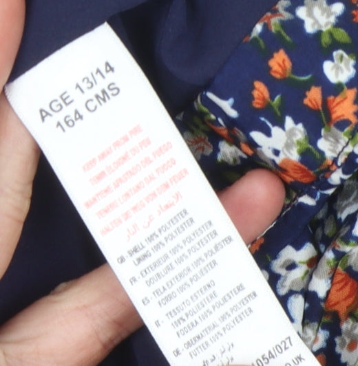 Brand and care label for Yumi girls’ floral kimono jacket multicoloured 13-14 years