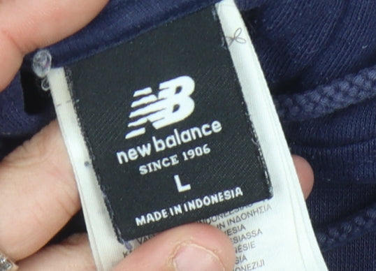 New Balance Men's Blue Pullover Hoodie - Size L