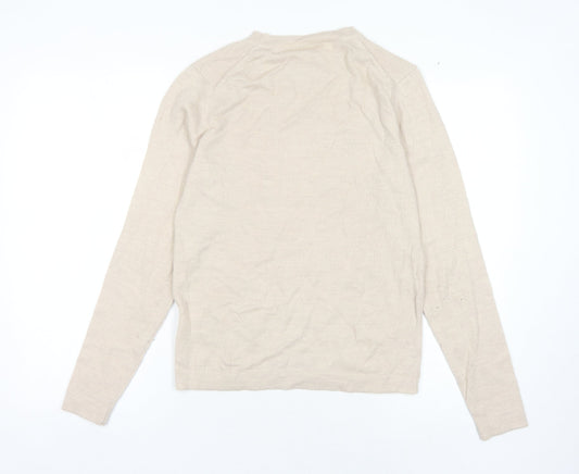 Cotswold Collections Women's Beige Merino Wool Pullover Jumper