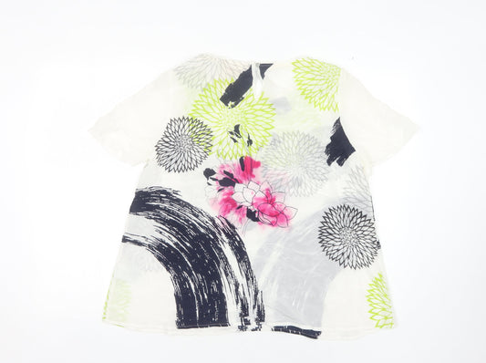 White Stuff Women's Multicoloured Silk Blouse, Size 12