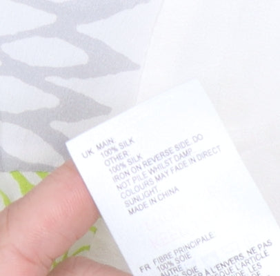 White Stuff Women's Multicoloured Silk Blouse, Size 12