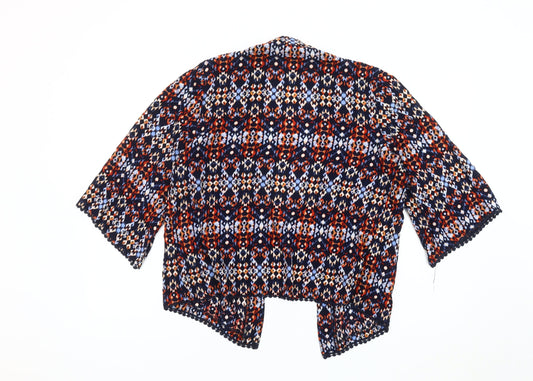 New Look Women's Geometric Multicolour Jacket Size 10