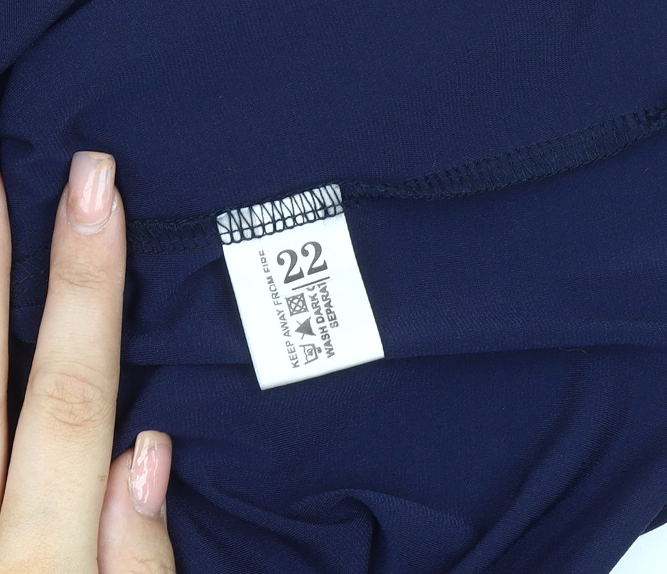 Bassini Women's Blue Camisole Blouse Size 22