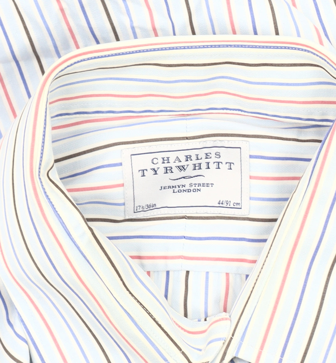 Charles Tyrwhitt Men's Multicoloured Striped Dress Shirt