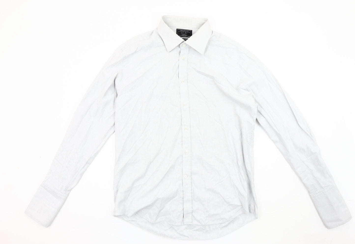 Charles Tyrwhitt Men's White Slim Fit Dress Shirt 44