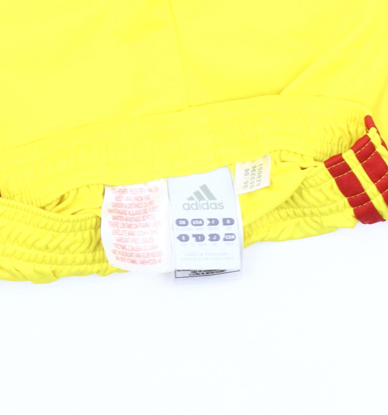 Adidas Boys Yellow Athletic Football Shorts Size 12