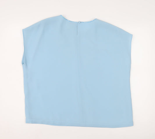 Eastex Women's Blue Beaded Sleeveless Top Size 18