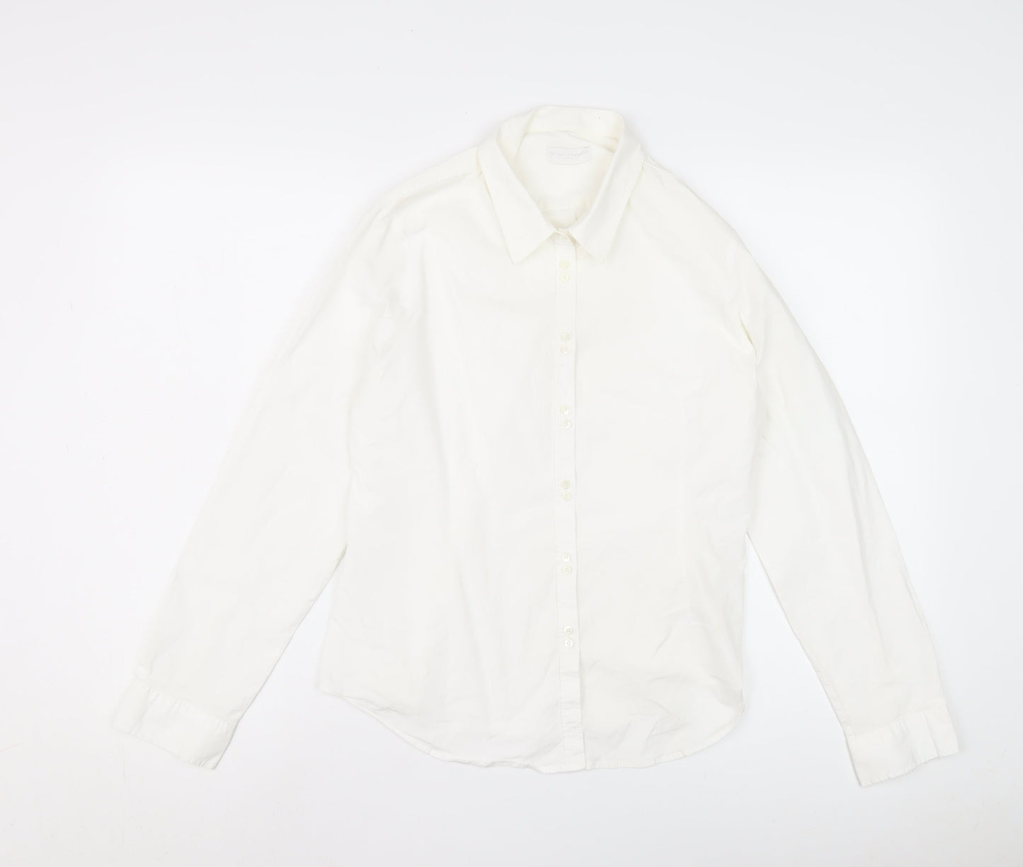 The White Company Women's White Button-Up Shirt