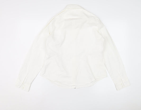 The White Company Women's White Button-Up Shirt