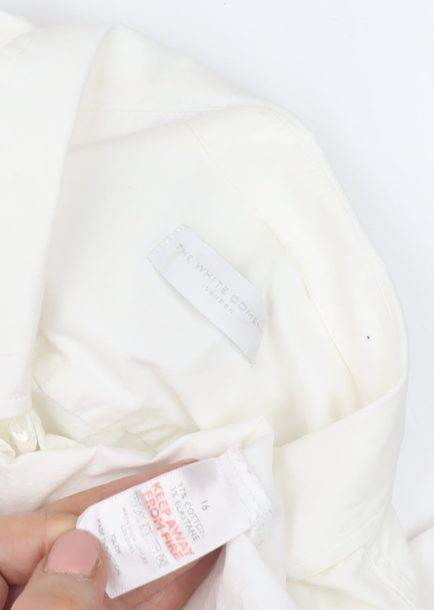 The White Company Women's White Button-Up Shirt