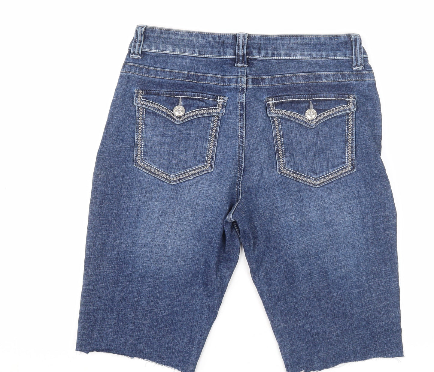 Lee Women's Blue Cut-Off Denim Shorts - Size 10