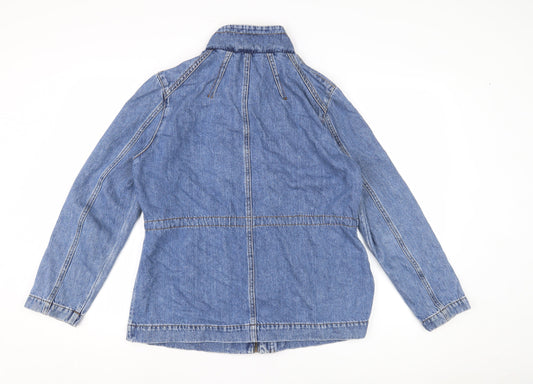 White Stuff Women's Blue Denim Anorak, Size 12, Casual Jacket