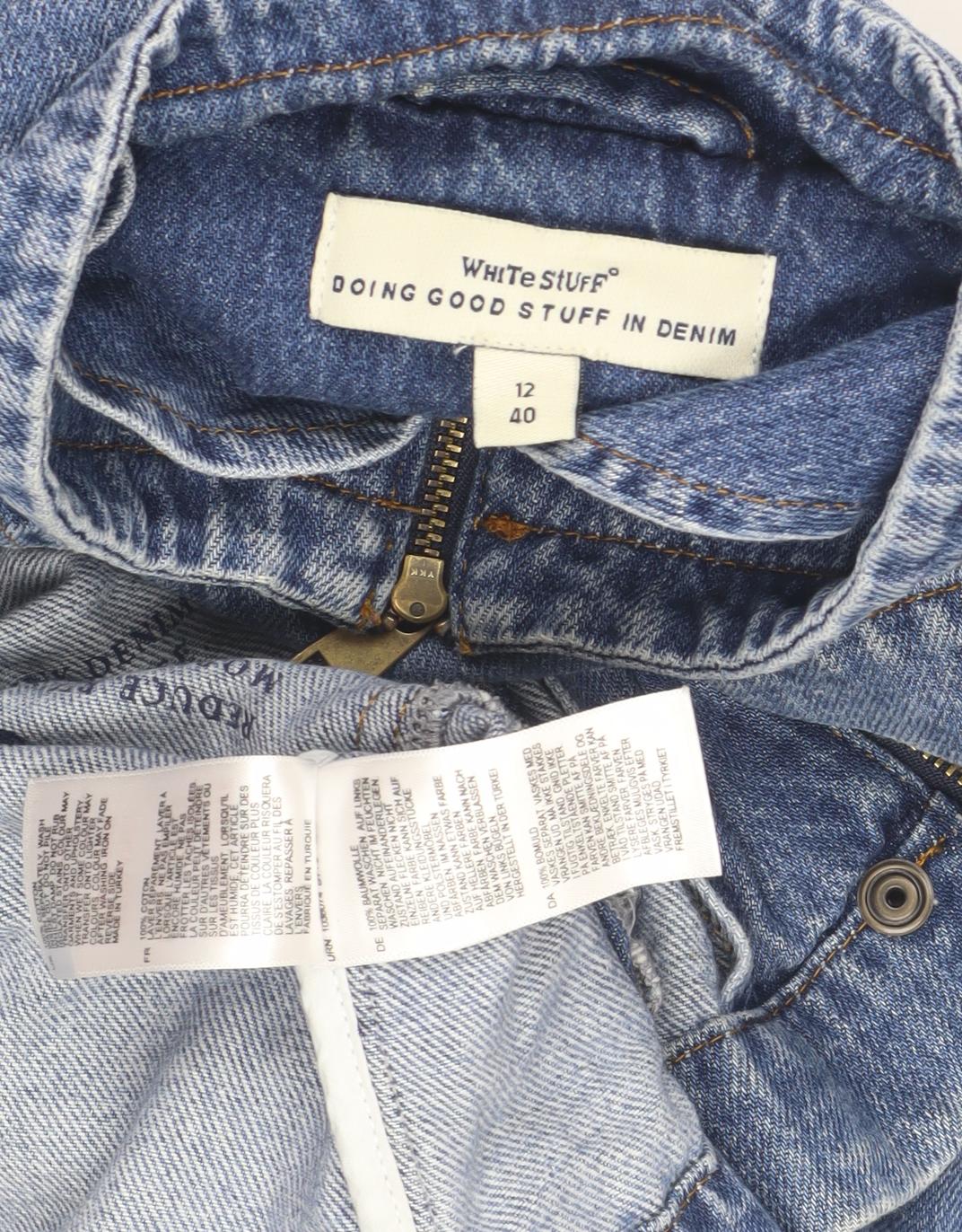 White Stuff Women's Blue Denim Anorak, Size 12, Casual Jacket