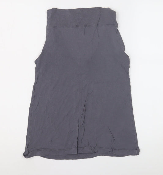 Gap Women's Grey V-Neck Tank Top, Size S, Lyocell