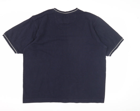 Mens UK Size L Pierre Cardin Blue Cotton T-Shirt