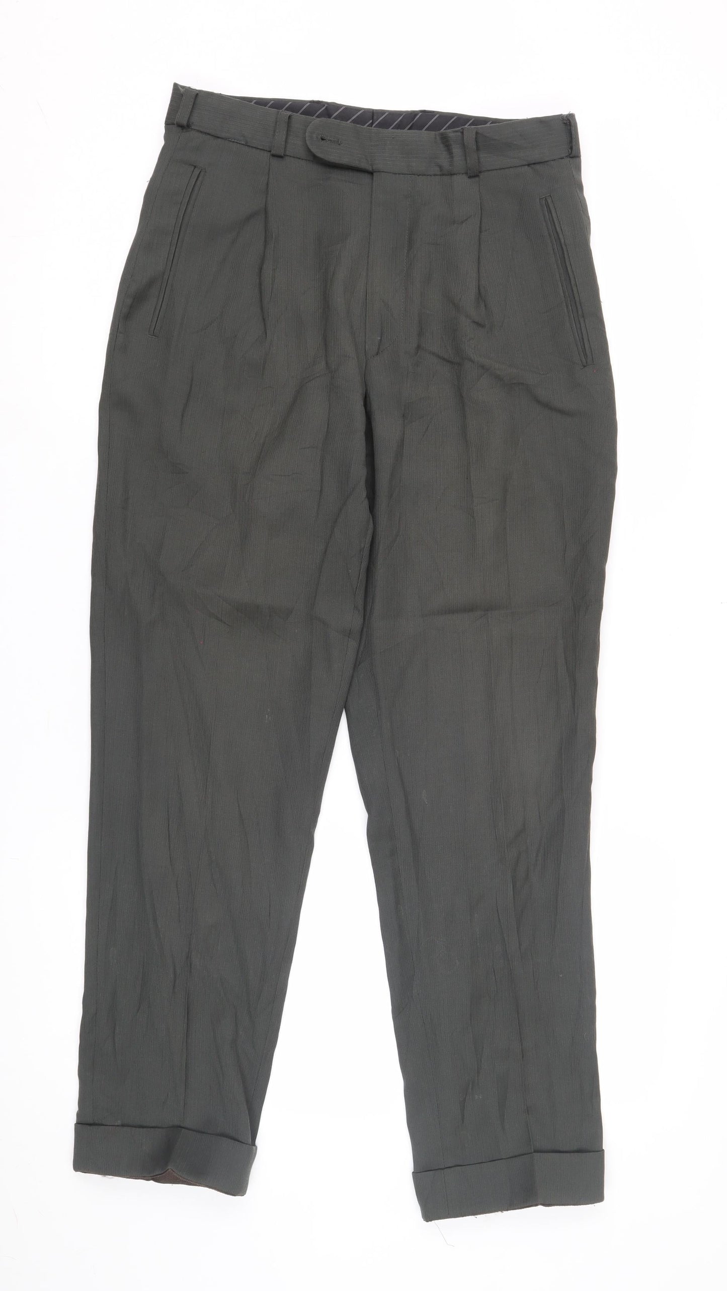 Benevento Men's Grey Dress Pants Straight Leg