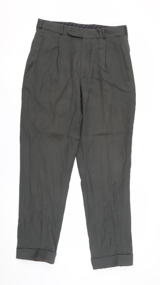 Benevento Men's Grey Dress Pants Straight Leg