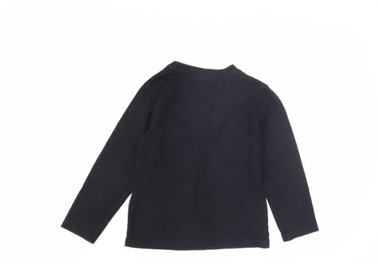 Disney Boys Black Mickey Mouse T-Shirt, 5 Years, Long Sleeve