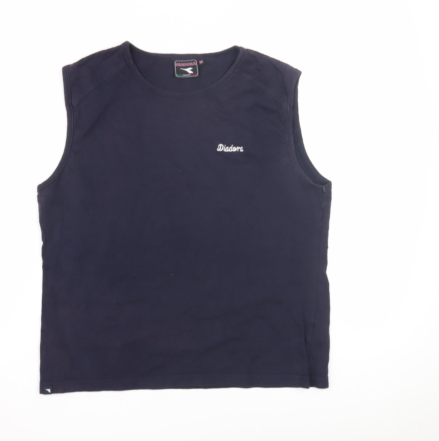 Diadora Women's Blue Tank Top - Size 16, Casual Sleeveless